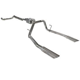 Stainless Steel Non-Catted Rear Exit Exhaust with Stainless Steel Tips
